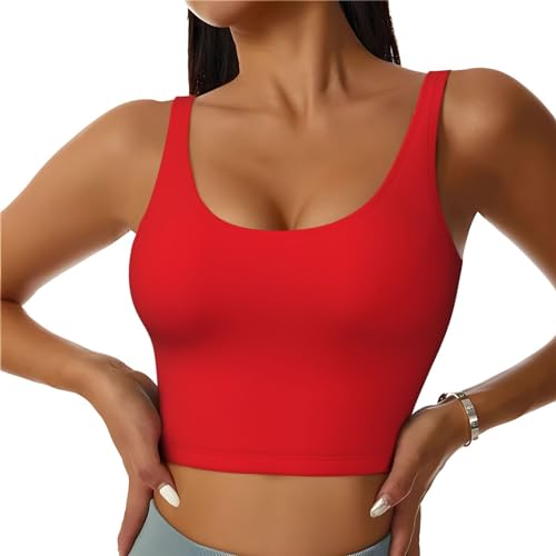 Gilet de sport rouge uni imprimé HYTTER haut athlétique pour fille