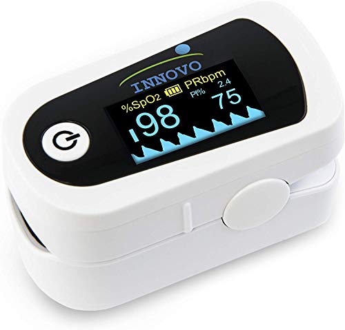 Innovo Premium Fingertip Pulse Oximeter Blood Oxygen Monitor with Plethysmograph and Perfusion Index