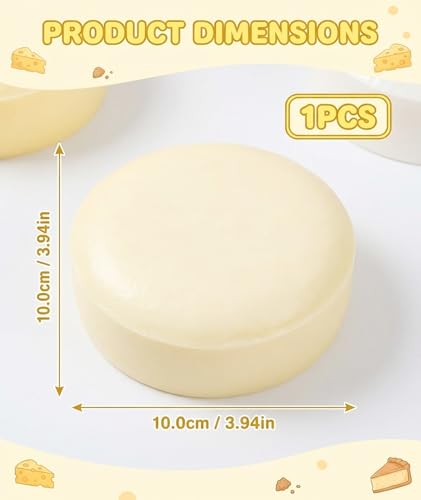 Image of 2Pcs Cheese Squishy, Taba Squishy, Dumpling Squishy-Stretchy Food-Shaped Sensory (yellow1)