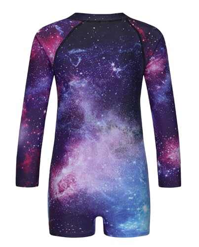 Girls One Piece Swimsuits Rash Guard for Girl Long Sleeve Bathing Suits with Front Zipper Sun Protection Swimwear 3-16 Years2