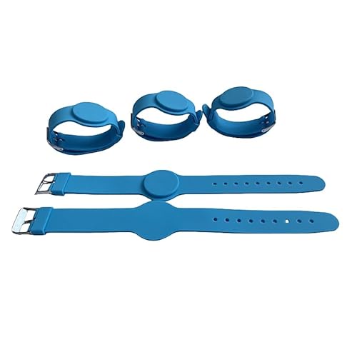 RFID MF1 S50 Chip 13,56 MHz Silikon-Armbänder, wasserdicht, Schwimmbad (5 Stück) (blau)