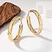 Chunky Gold Silver Hoop Earrings for Women Wide Flat Huggie Hoops Dangle Earrings Big Large Punk Smooth Surface Statement Earrings Fashion Jewelry (A Gold)