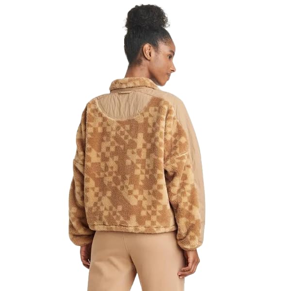 JoyLab Women's Printed High Pile Fleece Jacket -2