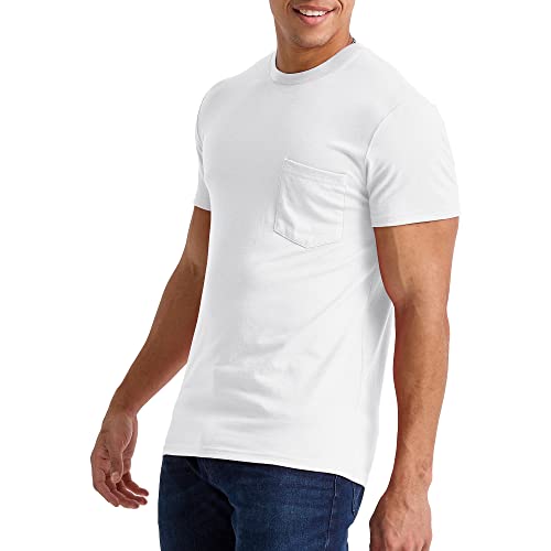 Hanes Men's Originals Men's Short Sleeve Pocket T-Shirt, Tri-Blend Jersey3