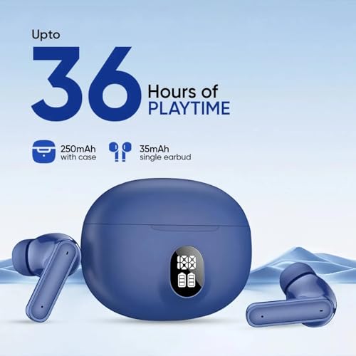 Image of YOYO PODS TWS Earbuds with Battery Display, BT 5.3+ENC Wireless Headphone, Upto 36Hrs Playtime, Quick Pairing, Immersive Sound, Touch Control, Fast Charging, IPX4 & Voice Assistance(Black)