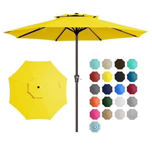 Best way to secure patio umbrella JEAREY 11' 2-Tiers Market Umbrella