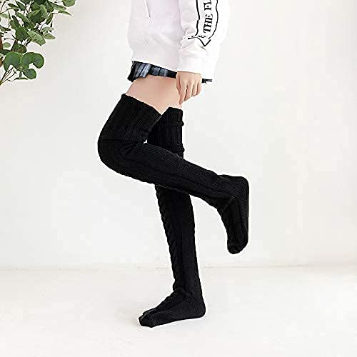 SherryDC Women's Cable Knit Thigh High Socks Winter Boot Stockings Extra Long Over Knee High Leg Warmers4