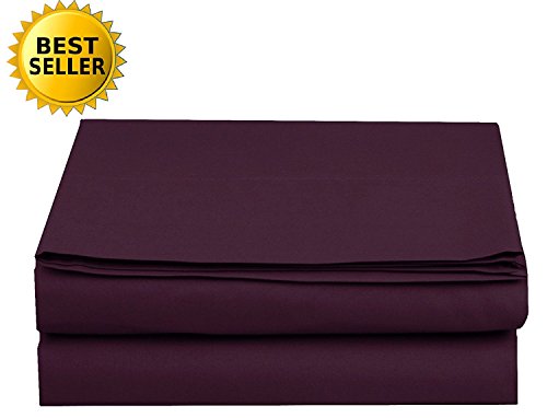 Luxury Fitted Sheet on Amazon Elegant Comfort Wrinkle-Free 1500 Premier Hotel Quality 1-Piece Fitted Sheet, Twin/Twin XL Size, Purple - image 2