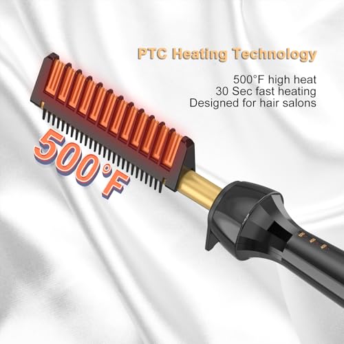 Peine Eléctrico Cerámico Dan Hot Comb para Pelo y Barba miniatura 3