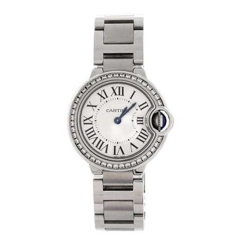 Cartier, Pre-Loved Ballon Bleu de Cartier Quartz Watch Stainless Steel with Diamond Bezel 28