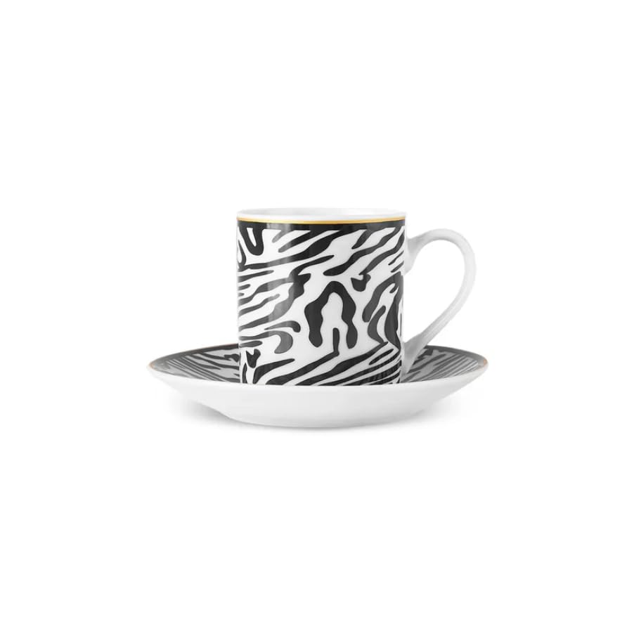 KARACA ZEBRA IN SAVANNA 2-teiliges Kaffeetassen-Set - Elegantes Design, Perfekt für Zwei