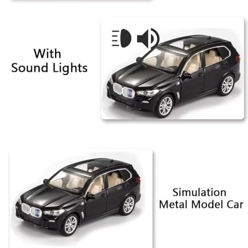 Image of Mashes BMW X5 SUV Car 1:32 Scale Model Car Exclusive Alloy Metal Pull Back Die-cast Diecast Metal Pullback Toy Openable Doors & Light Music Best Gifts Toys Kids【Colors as Per Stock】