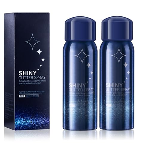 2 Pcs Body Glitter Spray Perfect Body Glitter for Music Festival Stage Makeup and Festival Rave Shimmer Spray Highlighter Makeup.