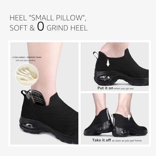 STQ Walking Shoes for Women Slip On Shoes with Arch Support Lightweight Cushioned Sock Sneakers3
