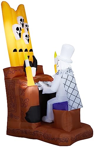 7 Ft Haunted Mansion Airblown Inflatable Animated Organ Player...