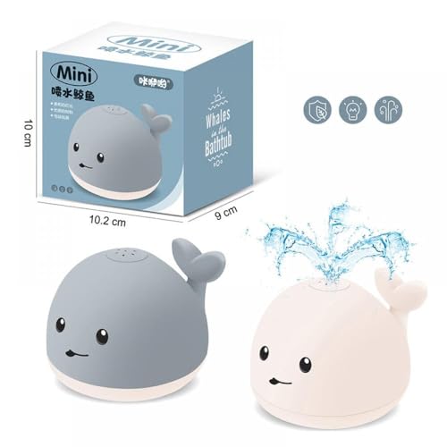 Image of Happy Hues Whale Bath Toys for Babies &Toddlers- Mold-Free Wall Mount Waterfall Bath Toys