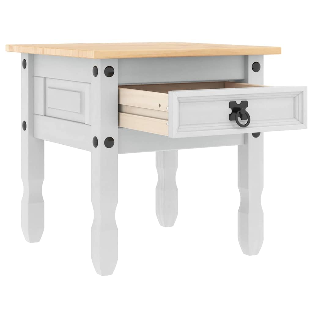 Generisch Table d'appoint blanche 50 x 50 cm en pin massif