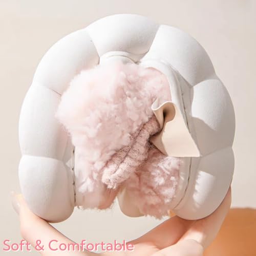 Cute Bow Slippers for Women, Womens Fuzzy Fluffy Cozy Indoor Outdoor House Slippers4