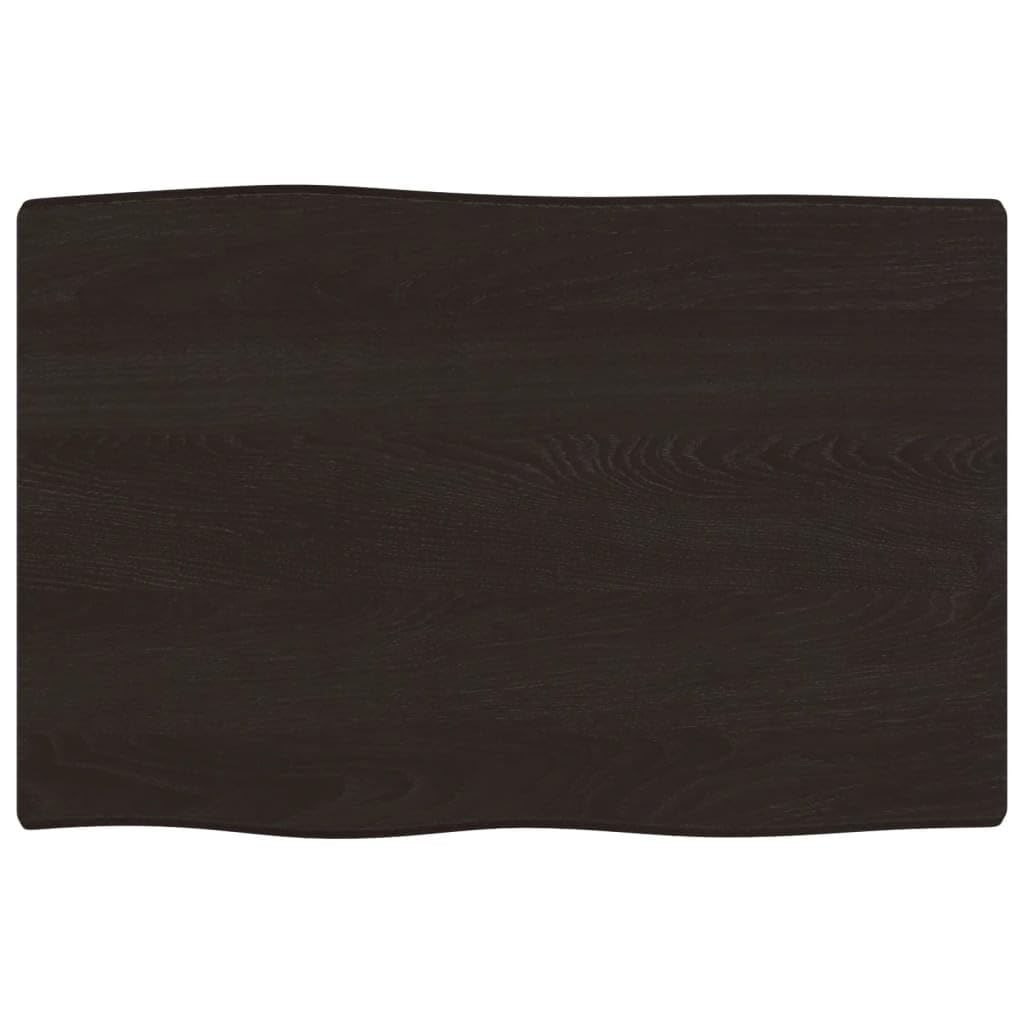 vidaXL Tablero de Mesa, Superficie de Estantería, Balda de Repuesto Reemplazo, Tablero de Bricolaje Comedor, Madera Tratada Roble Borde Vivo Marrón