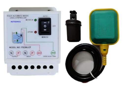 Nutronics® Fully Automatic Water Level Controller and Indicator with Float Sensor (White NI82WLCF)