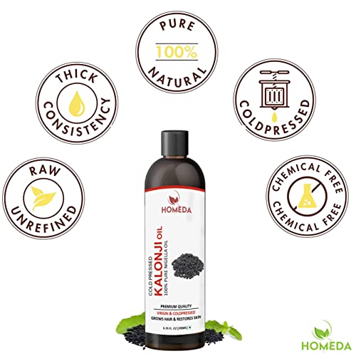 Image of Premium Cold Pressed Kalonji Oil for Hair Growth Pure, Skin (1000 ml) 100% Pure Virgin Grade - Onion Black Seed Oil (Kalaunji Tel, Black Cumin seed)