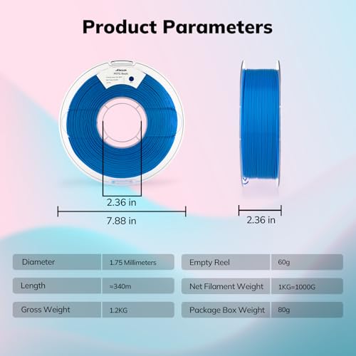 Image of AMOLEN Rapid PETG Basic 3D Printer Filament High Speed PETG 1.75mm Dimension Accuracy + /-0.02mm 500mm /s High Speed Strong Toughness 1KG /2.2lb Dark Blue