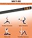 Queension 5 ft Yoga Stick Sturdy Steel, Portable Mobility Stick with Non-Slip Handle for Posture Correction, Balance, Physical Therapy, Exercise Stick with 4 Steel Rods for Stretching, Flexibility