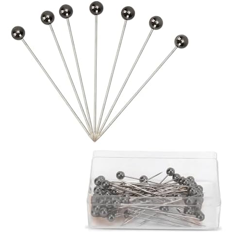 WedDecor 100pcs Gunmetal Quilting Pins Set Cover