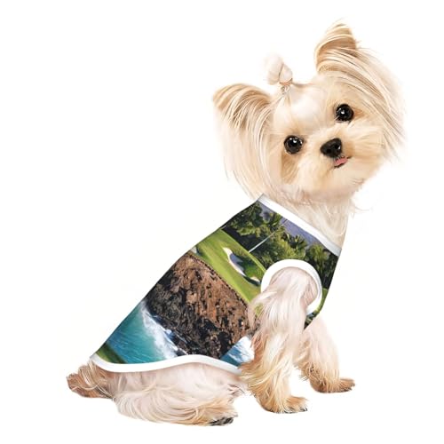 Hawaii Beach Golf Course - Camisetas para perros pequeños, transpirables, para cachorros, gatitos, perros y gatos