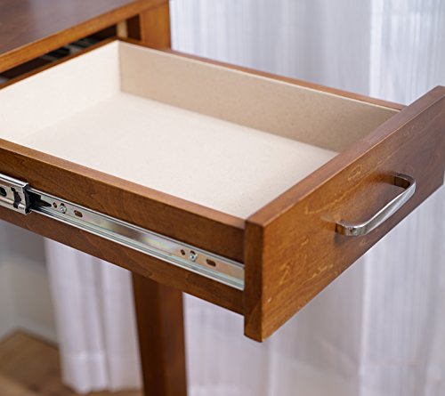 Alveare Home Aimee Vanity Desk Makeup Dressing Table, Walnut #TOP4