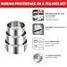 Tefal Ingenio Preference On 4-teiliges Kasserollenset, 16/18/20 cm, Topfset abnehmbarer Griff, Topfset Induktion stapelbar, platzsparend, einfache Handhabung und Reinigung, Edelstahl, L898S3