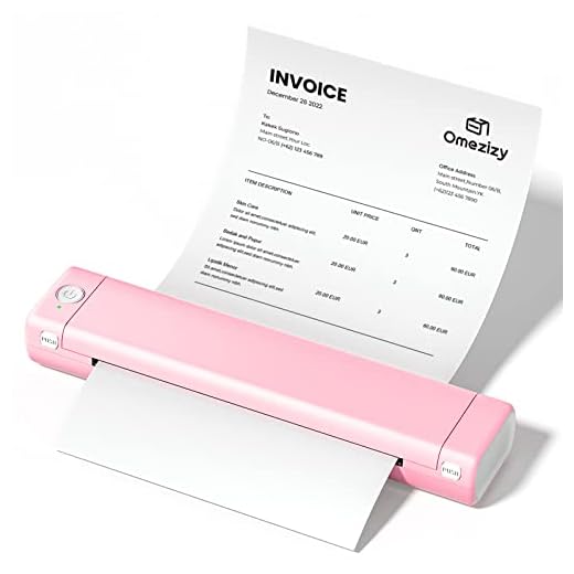 Portable Printers Wireless for Travel - M08F Bluetooth Thermal Mobile Printer Support 8.5" X 11" Letter Size Thermal Paper, On the Go Inkless Portable Bluetooth Printer for Laptop, Phone and Ipad Pink