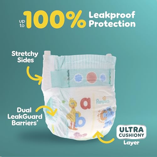 pampers diapers - baby dry - size 1 120 count absorbent disposable infant diaper packaging may vary