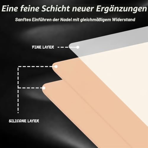 Kunsthaut Tattoo 3mm,16PCS Übungshaut Doppelseitig Silikon 20x15cm
