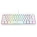 Produktbild K60 60% Gaming-Tastatur, 61 Tasten, mehrfarbig, RGB-beleuchtet, LED-Hintergrundbeleuchtung, kabelgebunden, wasserdicht, kompakt, 60 % Tastatur, für PC/Mac Gamer, Schreiber, Reisen, weiß