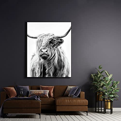 Kooueet Diamond Painting Kits For Adults, Large Size Highland Cattle Cow Diamond Art Paintings Kit For Beginners Diy 5D Round Drill Diamond Painting Kits Dots Bead By Numbers Kits 16X20 Inch #TOP4
