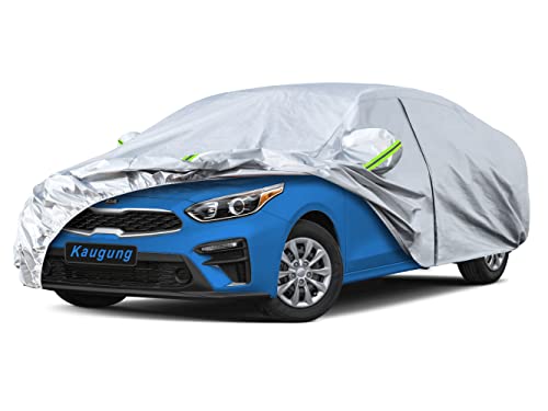 Image of Kaugung 6 Layers Car Cover Custom Fit Kia Forte from 2017 to 2025, Waterproof All Weather Resistant Outdoor Indoor Sun Rain Dust Snow Protection.(USA Warehouse,Within 3-7 Days)