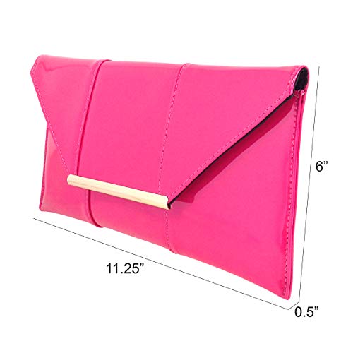 Image of JNB Faux Patent Leather Envelope Candy Clutch