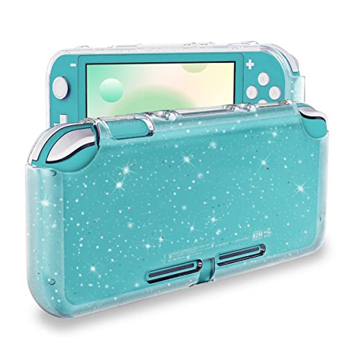 DLseego Funda Protectora Compatible con Switch Lite 2019, Cubierta de TPU Suave Crystal Glitter Bling Funda Protectora a Amortiguador y Antiarañazos para Switch Lite - Crystal Glitter