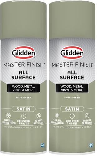 Image of Glidden Master Finish 12 oz. Satin Green Sage Interior /Exterior All Surface Spray Paint and Primer (Pack of 2)