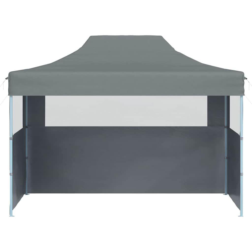 Partyzelt Faltbar 3x4m 3 Seitenwände Garten Pavillon Anthrazit