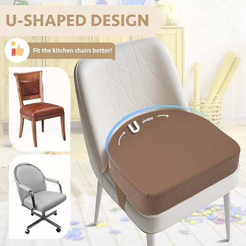 Image of E1F1NN DOT U-Shaped Toddler Booster Seat for Kitchen Chair (Big Size) Dining Table, Portable Waterproof PU Material Kids Booster Seat with Safety Buckles, High Cushion for Travel with Non-Slip Bottom