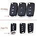 Royalfox(TM) 3 buttons 3D bling flip folding remote Key Fob case Cover for VW Volkswagen Jetta GTI Passat Golf Tiguan Touareg Beetle Multivan Sagitar Passat Accessories,with Keychain (pink)
