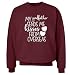 Flox Creative Pullover für Erwachsene mit Aufschrift „My Godfather Sends me Kisses from Overseas“ Gr. 132 cm, kastanienbraun