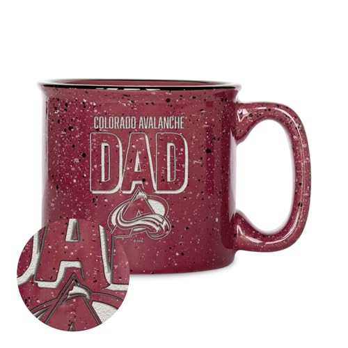 Rico Industries NHL Hockey Colorado Avalanche Dad 12oz Laser Engraved Campfire Mug