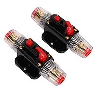 Tbest Zekering, 12-24V 125A Stereo of Stroomonderbreker Automatisch Herstel Zekering Inline Houder voor Auto Boot Tbest Zekering, 12-24V 125A Stereo of Stroomonderbreker Automatisch Herstel Zekering Inline Houder voor Auto Boot