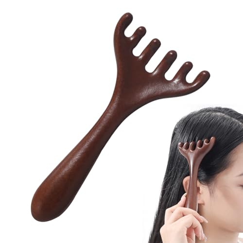 Wiederverwendbarer Kopfhaut-Massagekamm, Meridian-Rechenwerkzeug, 14 x 7 cm, Kopfkratzkamm für den täglichen Entspannungssalon, Zuhause, Reisen, Geschenk für Männer, Frauen, Nacken- und Stressabbau