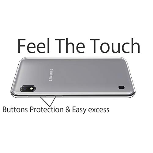 Image of Fashionury Crystal Clear Case for Samsung Galaxy A10 | Yellowing Resistance | Transparent TPU Silicone | Raised Camera Lips | Slim Transparent Cover