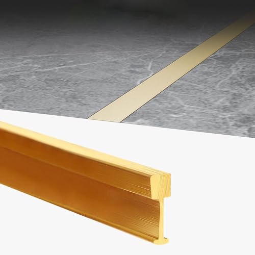 Tira de Umbral Tira de Transición con Borde de Latón Macizo, Tiras de Unión Versátiles para Cubrir Espacios en El Piso, Barra de Unión para Paredes y Pisos para Restaurantes de Hoteles(H 2cm (0.79'))