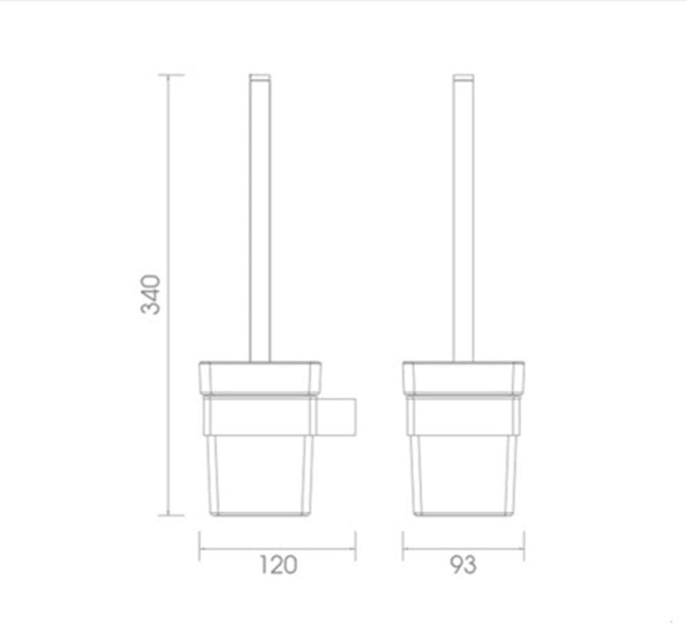 GERRIT Toilet Brush, Easy Clean Head - Bathroom Toilet Cleaning Brush Set Bathroom Toilet Brush Toilet Brush Holder Bathroom Accessories